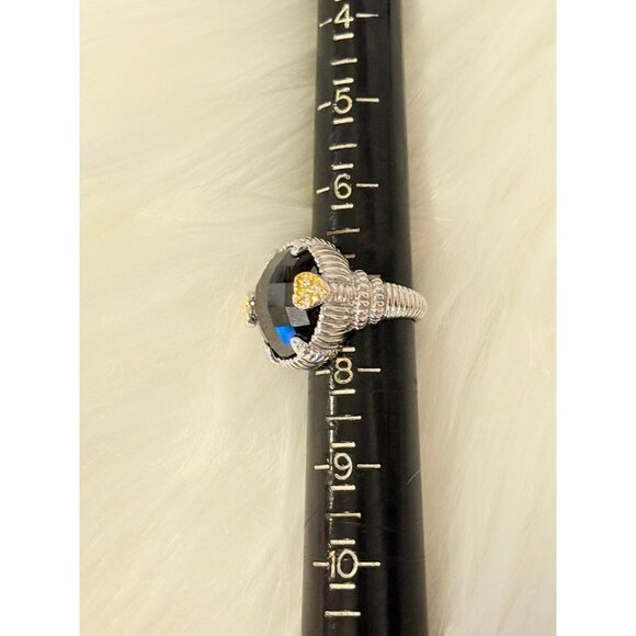 Large Onyx/Cz Ring - Picture 8 of 8